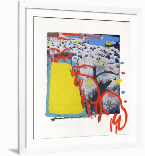 Sheep Portfolio 1-Menashe Kadishman-Framed Collectable Print