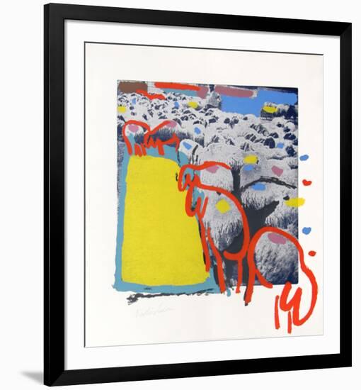 Sheep Portfolio 1-Menashe Kadishman-Framed Collectable Print