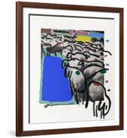 Sheep Portfolio 4-Menashe Kadishman-Framed Collectable Print