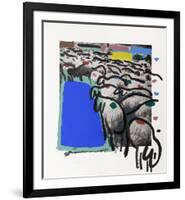 Sheep Portfolio 4-Menashe Kadishman-Framed Collectable Print
