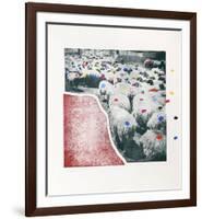 Sheep Portfolio 5-Menashe Kadishman-Framed Limited Edition