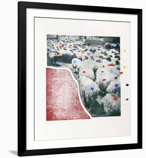 Sheep Portfolio 5-Menashe Kadishman-Framed Limited Edition