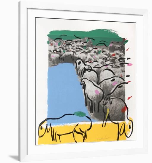 Sheep Portfolio 7-Menashe Kadishman-Framed Collectable Print