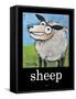 Sheep Poster-Tim Nyberg-Framed Stretched Canvas