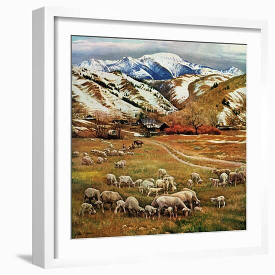 "Sheep Ranch," March 18, 1961-John Clymer-Framed Premium Giclee Print