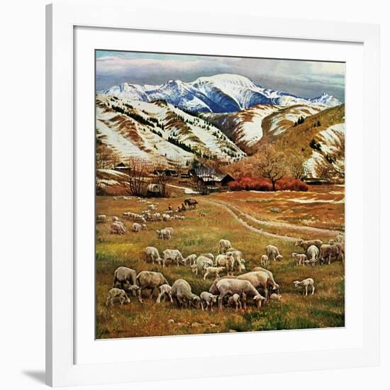 "Sheep Ranch," March 18, 1961-John Clymer-Framed Giclee Print