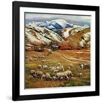 "Sheep Ranch," March 18, 1961-John Clymer-Framed Giclee Print