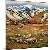 "Sheep Ranch," March 18, 1961-John Clymer-Mounted Giclee Print