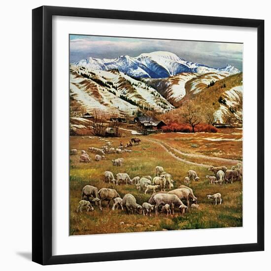 "Sheep Ranch," March 18, 1961-John Clymer-Framed Giclee Print