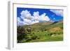 Sheep ranch on the shore of Lake Wanaka, Otago, South Island, New Zealand-Russ Bishop-Framed Photographic Print