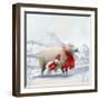 Sheep Red Scarf-Clare Davis London-Framed Giclee Print