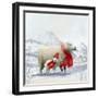 Sheep Red Scarf-Clare Davis London-Framed Giclee Print