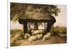 Sheep Resting under a Shelter-Thomas Sidney Cooper-Framed Giclee Print