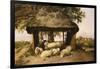 Sheep Resting under a Shelter-Thomas Sidney Cooper-Framed Giclee Print