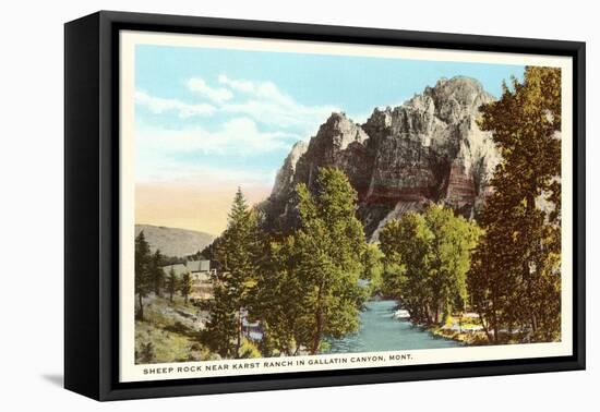 Sheep Rock, Gallatin Canyon, Montana-null-Framed Stretched Canvas