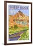 Sheep Rock - John Day Fossil Beds, Oregon-Lantern Press-Framed Art Print