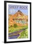 Sheep Rock - John Day Fossil Beds, Oregon-Lantern Press-Framed Art Print