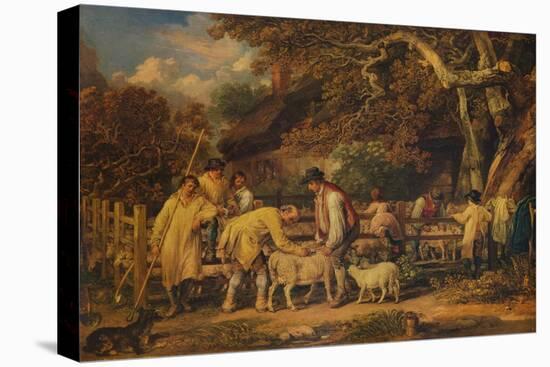 'Sheep Shearing', 1828, (1938)-James Ward-Stretched Canvas