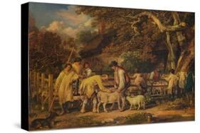 'Sheep Shearing', 1828, (1938)-James Ward-Stretched Canvas