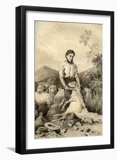 Sheep Shearing, 1879-McFarlane and Erskine-Framed Giclee Print