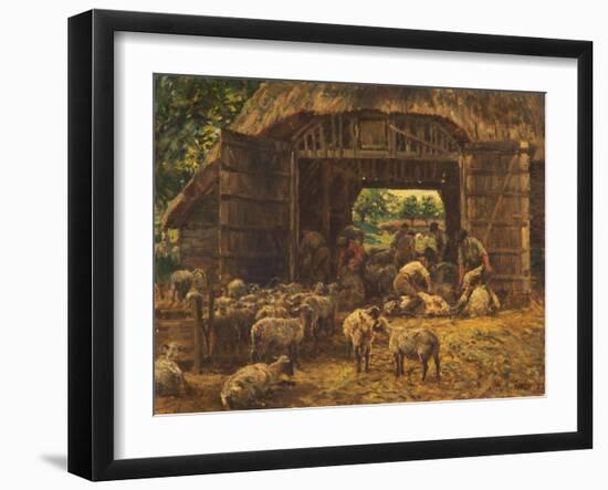 Sheep Shearing, 1892-William Mark Fisher-Framed Giclee Print