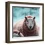 Sheep Square II-Andi Metz-Framed Art Print