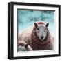 Sheep Square II-Andi Metz-Framed Art Print