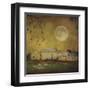 Sheep Under a Harvest Moon-Dawne Polis-Framed Art Print