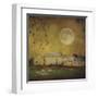 Sheep Under a Harvest Moon-Dawne Polis-Framed Art Print