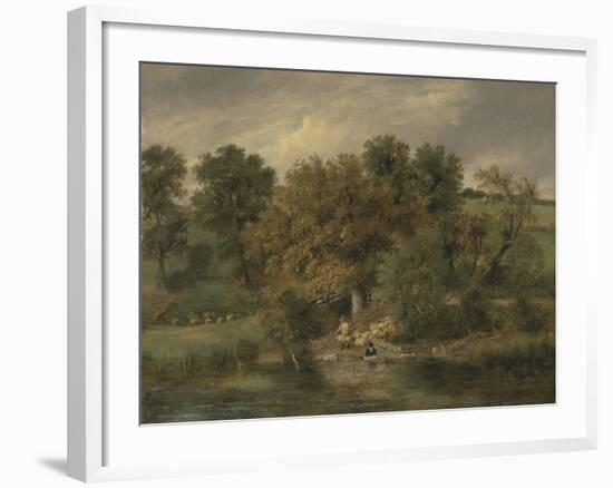 Sheep Washing at Postwick Grove, Norwich, C.1822-James Stark-Framed Giclee Print