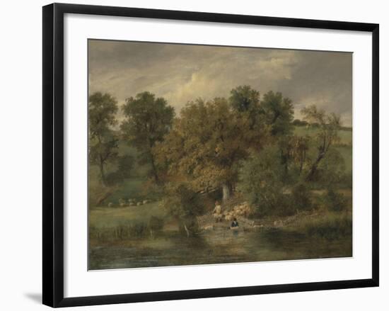 Sheep Washing at Postwick Grove, Norwich, C.1822-James Stark-Framed Giclee Print