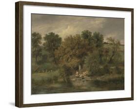 Sheep Washing at Postwick Grove, Norwich, C.1822-James Stark-Framed Giclee Print