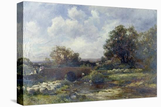 Sheep Washing - West Malvern, 1899-David Bates-Stretched Canvas