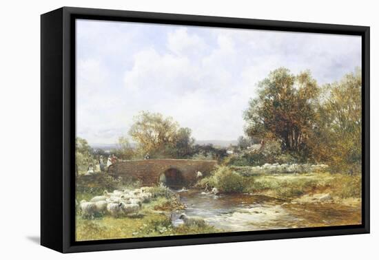 Sheep Washing, West Malvern-David Bates-Framed Stretched Canvas