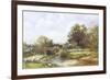 Sheep Washing, West Malvern-David Bates-Framed Giclee Print