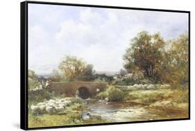 Sheep Washing, West Malvern-David Bates-Framed Stretched Canvas