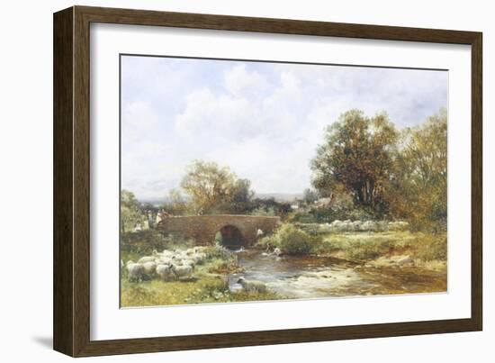 Sheep Washing, West Malvern-David Bates-Framed Giclee Print