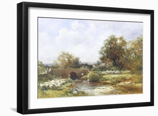 Sheep Washing, West Malvern-David Bates-Framed Giclee Print