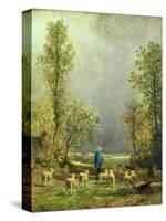 Sheep Watching a Storm-Constant-emile Troyon-Stretched Canvas