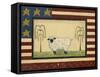 Sheep with Flag Border-Debbie McMaster-Framed Stretched Canvas