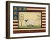 Sheep with Flag Border-Debbie McMaster-Framed Giclee Print