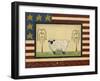 Sheep with Flag Border-Debbie McMaster-Framed Giclee Print