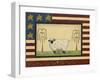 Sheep with Flag Border-Debbie McMaster-Framed Giclee Print