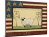 Sheep with Flag Border-Debbie McMaster-Mounted Giclee Print