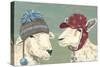 Sheep Xmas II-Jade Reynolds-Stretched Canvas