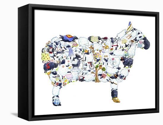 Sheep-Louise Tate-Framed Stretched Canvas