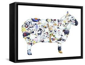 Sheep-Louise Tate-Framed Stretched Canvas
