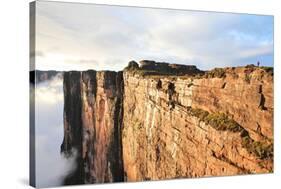 Sheer Cliffs of Mount Roraima - Landscape with Clouds Background-zanskar-Stretched Canvas