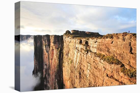 Sheer Cliffs of Mount Roraima - Landscape with Clouds Background-zanskar-Stretched Canvas