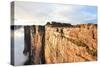 Sheer Cliffs of Mount Roraima - Landscape with Clouds Background-zanskar-Stretched Canvas